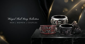 Winged Skull Rings Meaning: Gothic Wedding Bands, Angel of Death Jewelry & Couple Rings