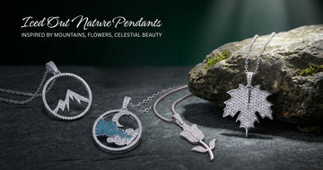 Iced Out Nature Pendant Collection: Meaningful Gifts Inspired by Mountains, Flowers & Celestial Beauty