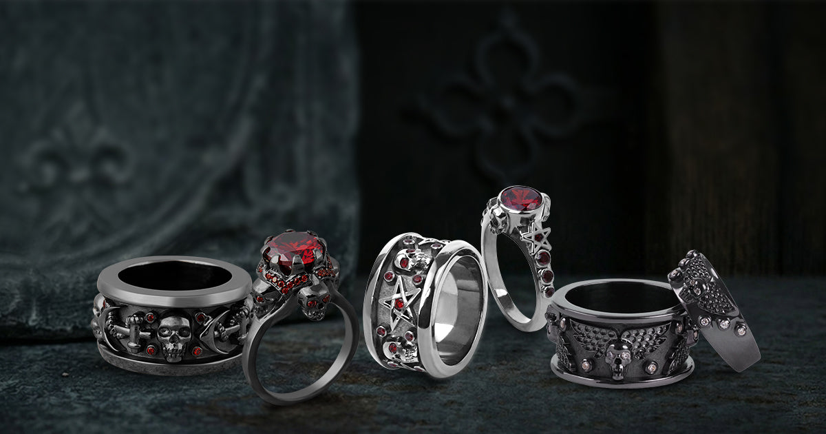 Skull Couple Rings | Unique Matching Rings for Couples – Dfine Jewelry ...