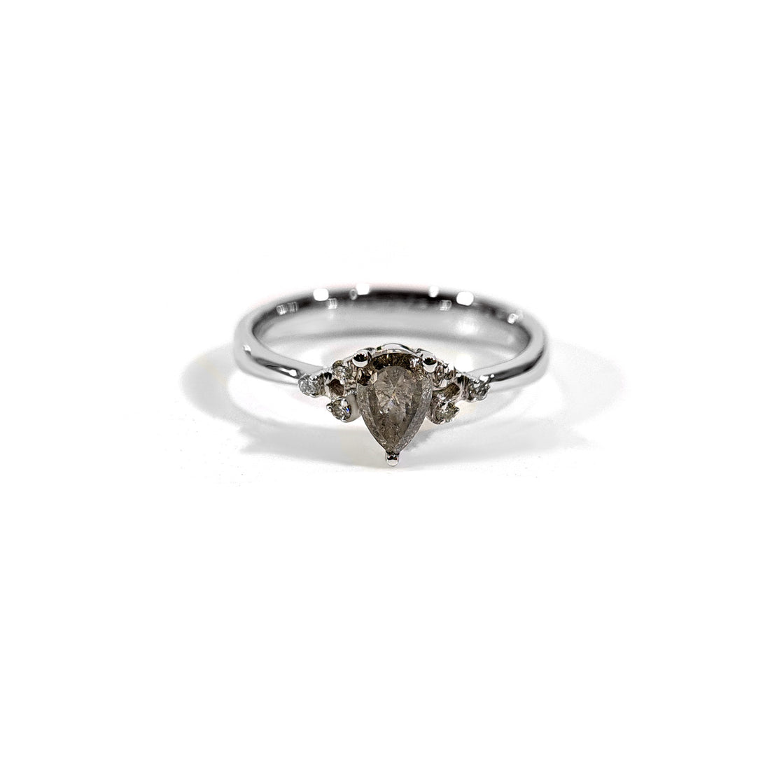 SALT AND PEPPER DIAMOND ENGAGEMENT RING