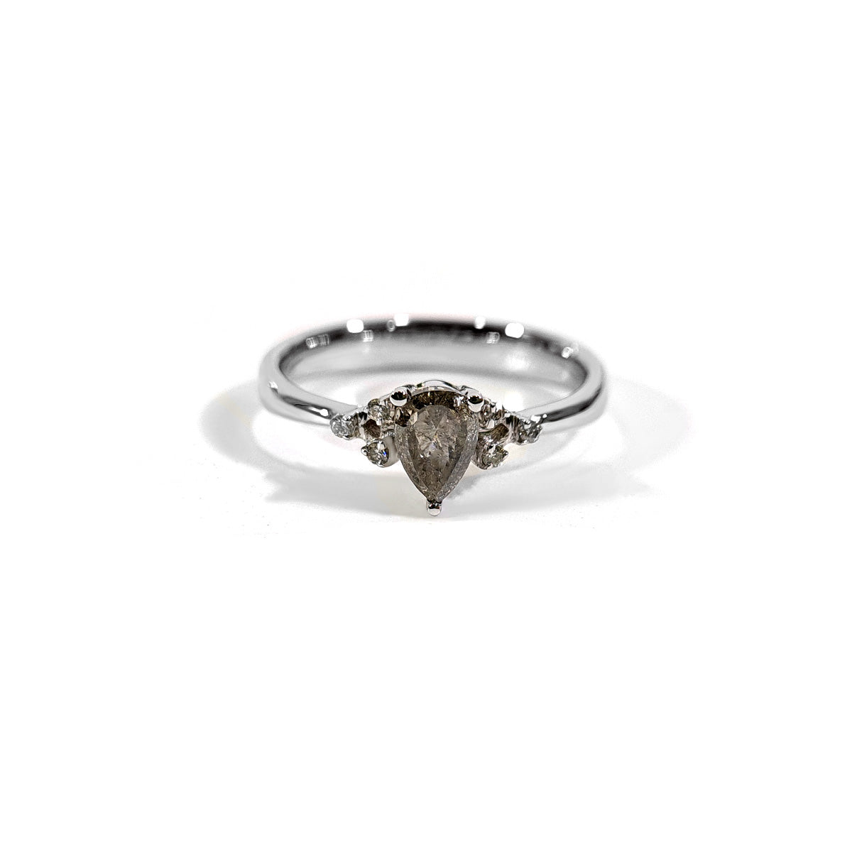SALT AND PEPPER DIAMOND ENGAGEMENT RING