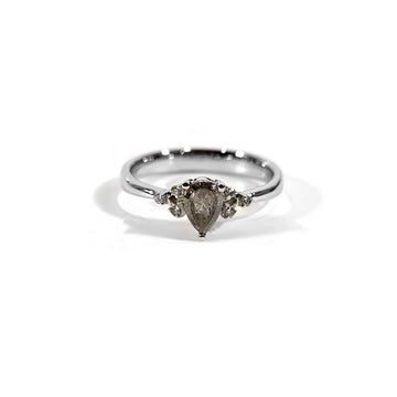 SALT AND PEPPER DIAMOND ENGAGEMENT RING