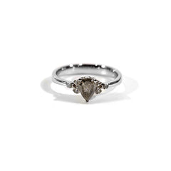 Salt and Pepper Diamond Engagement Ring Natural Salt and Pepper Ring