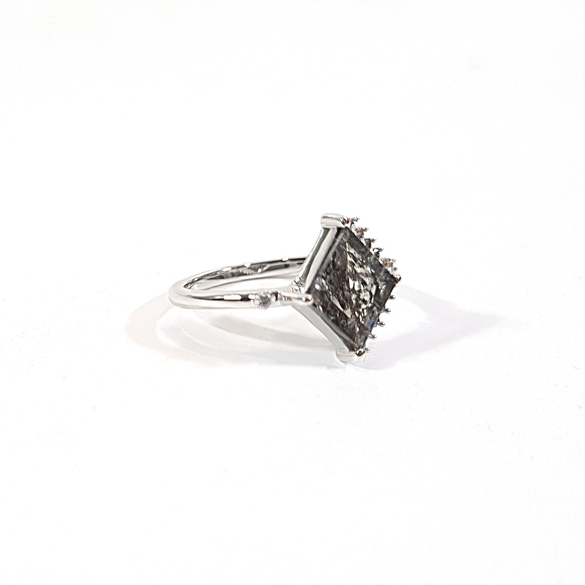 1.50TCW Salt and Pepper Diamond Ring