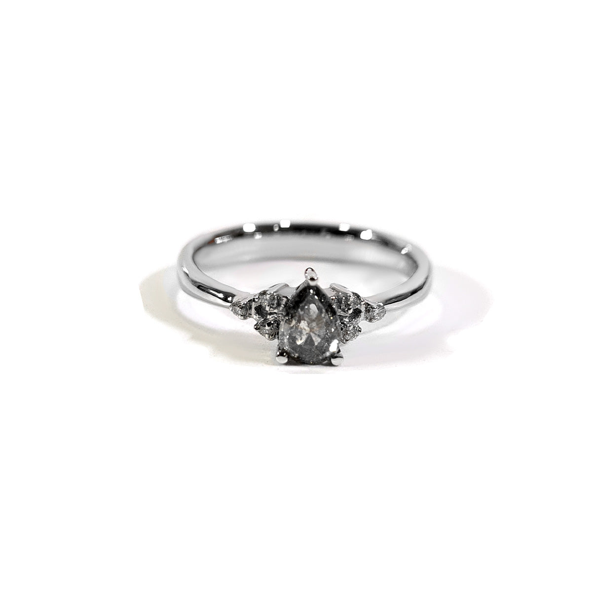 SALT AND PEPPER DIAMOND ENGAGEMENT RING
