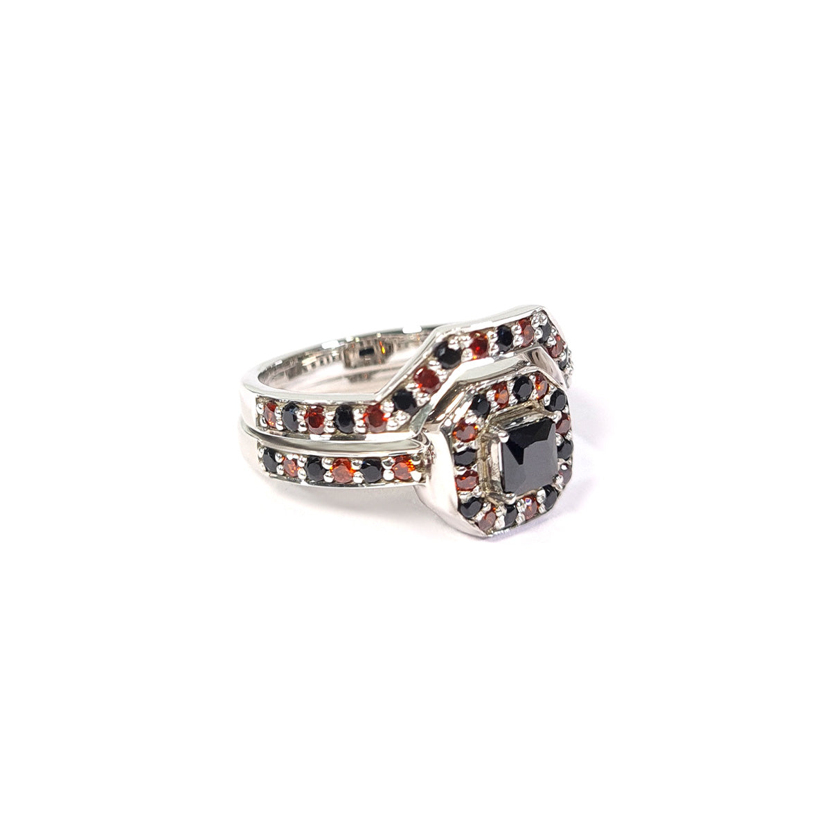 Halo Wedding Ring Set