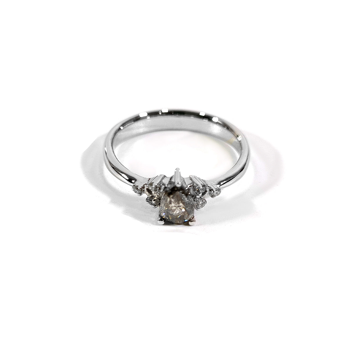 SALT AND PEPPER DIAMOND ENGAGEMENT RING