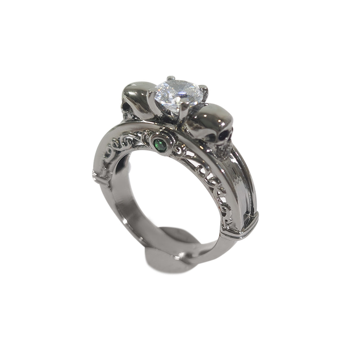 Diamond Anchor Skull Couple Rings