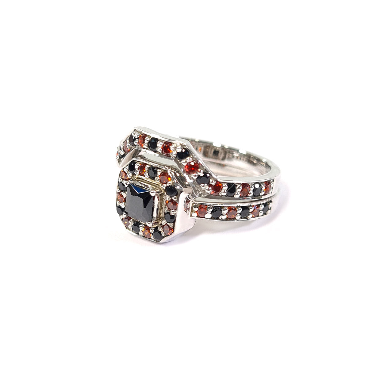 Halo Wedding Ring Set
