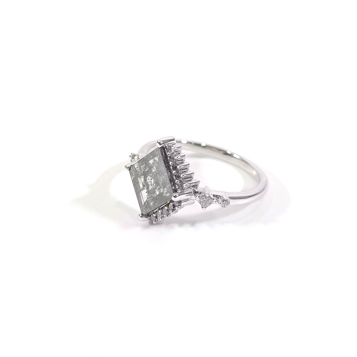 1.50TCW Salt and Pepper Diamond Ring