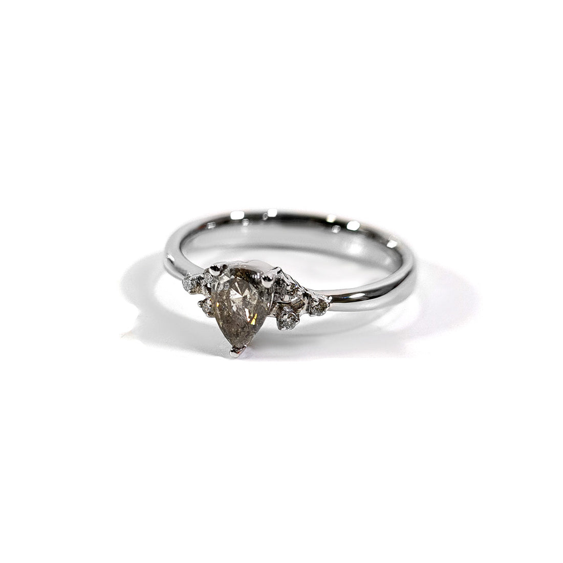 SALT AND PEPPER DIAMOND ENGAGEMENT RING