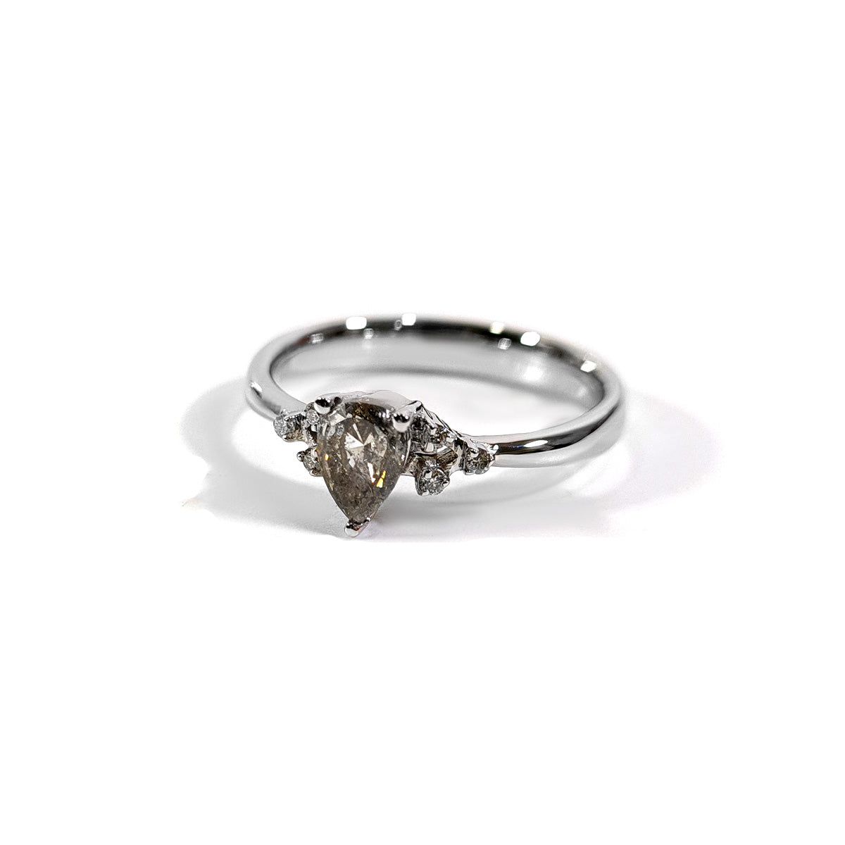 SALT AND PEPPER DIAMOND ENGAGEMENT RING