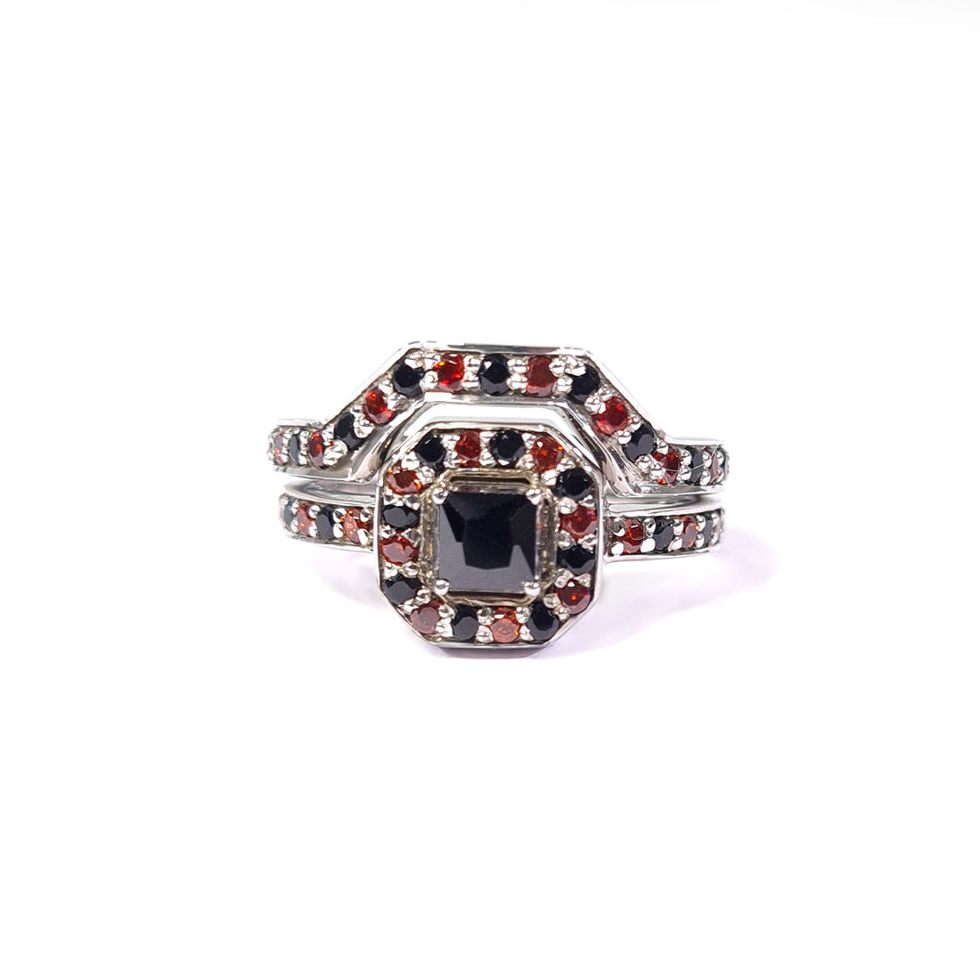 Halo Wedding Ring Set