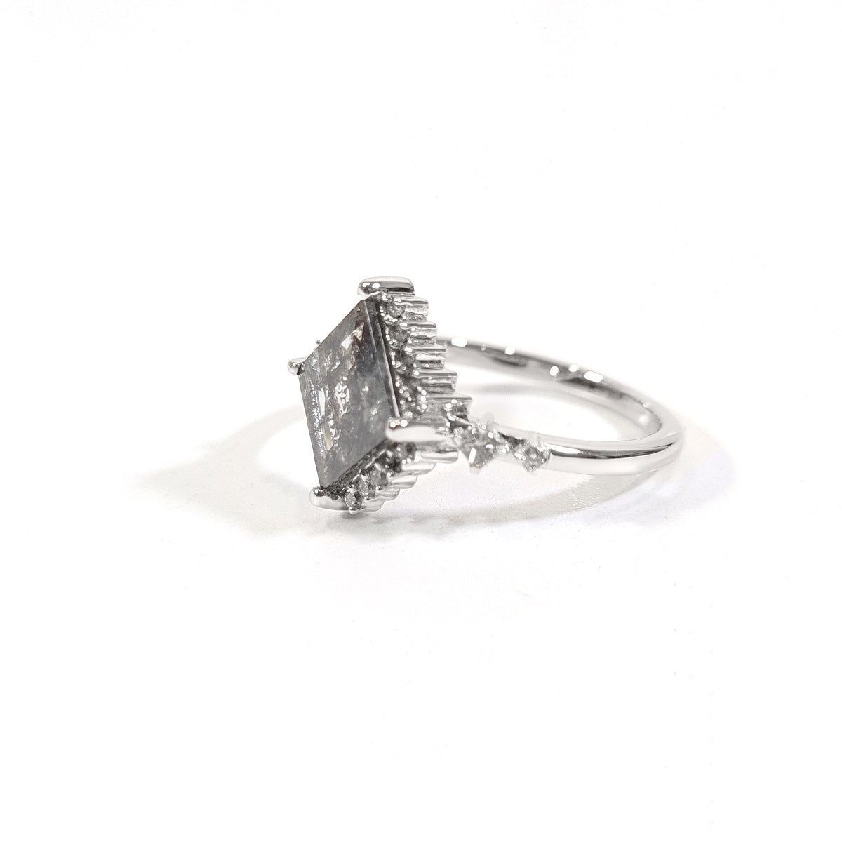 1.50TCW Salt and Pepper Diamond Ring