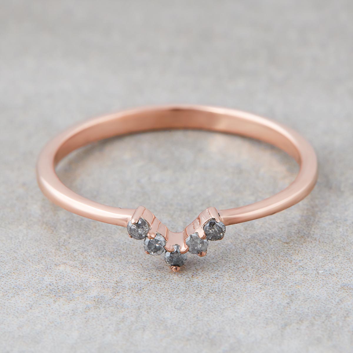 Salt and Pepper Engagement Ring