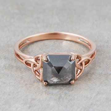 1.70CT Salt and Pepper Diamond Promise Ring