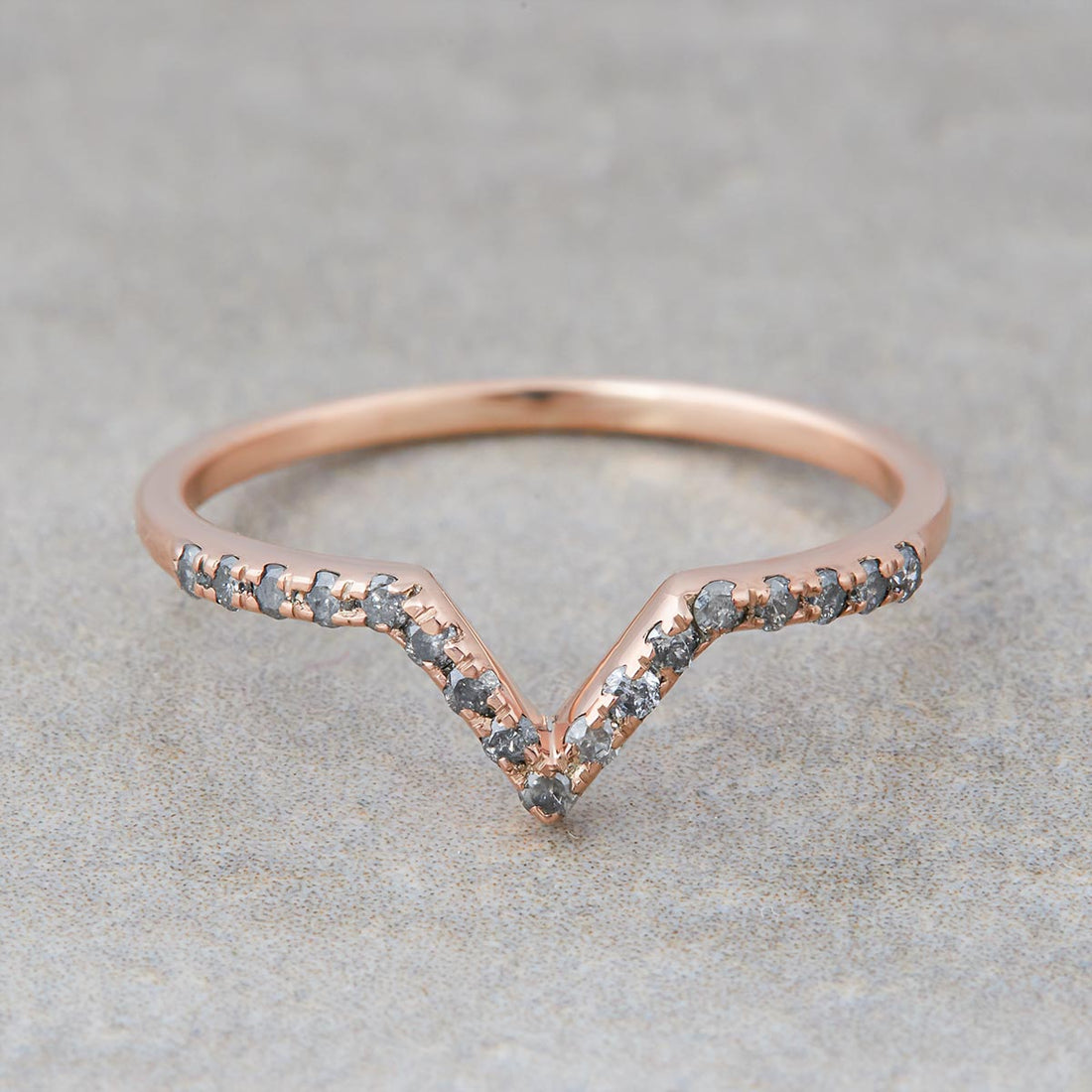 0.17TCW Salt and Pepper Diamond Wedding Band
