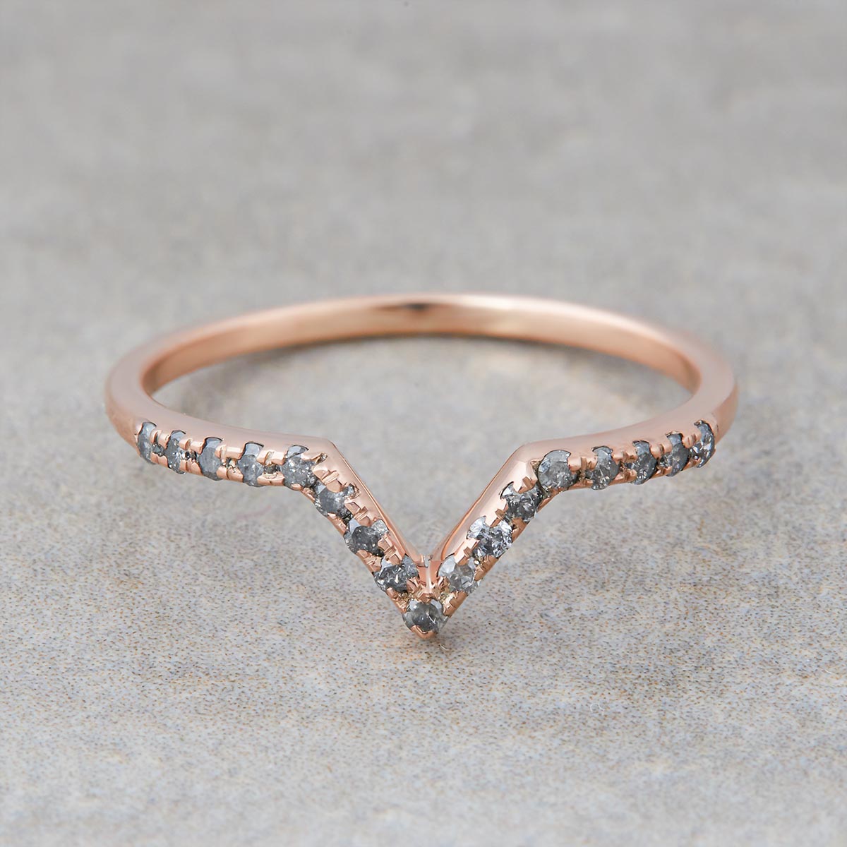 Salt and Pepper Diamond Engagement Ring