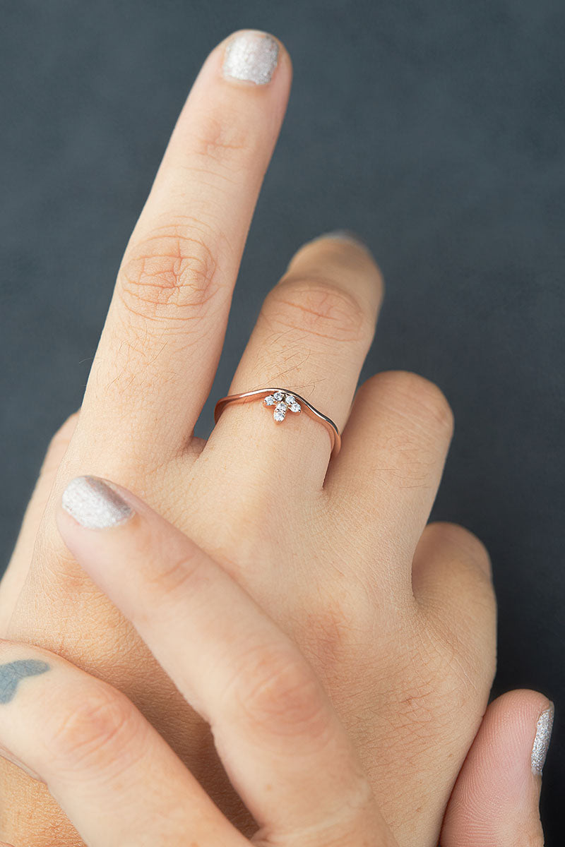 Salt and Pepper Diamond Ring