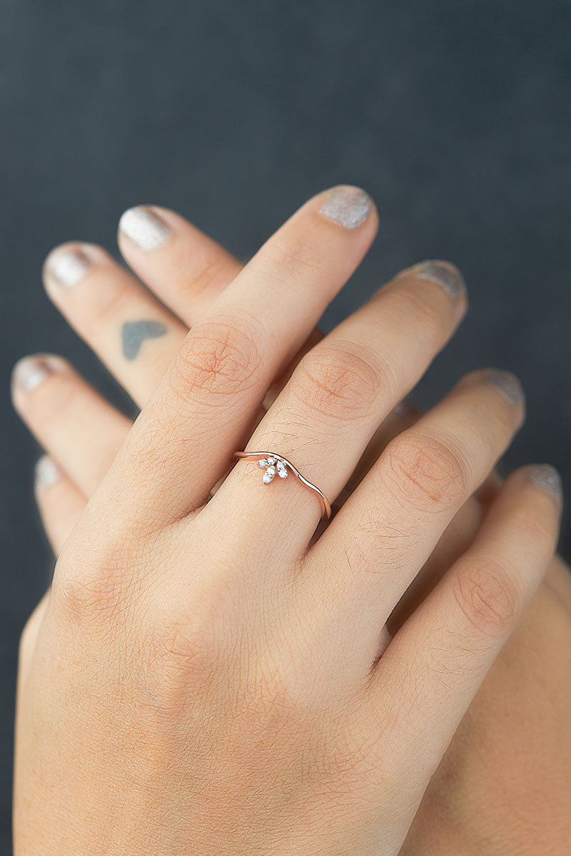 Salt and Pepper Diamond Ring