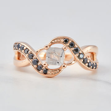 0.50CT Rutilated Quartz Engagement Ring