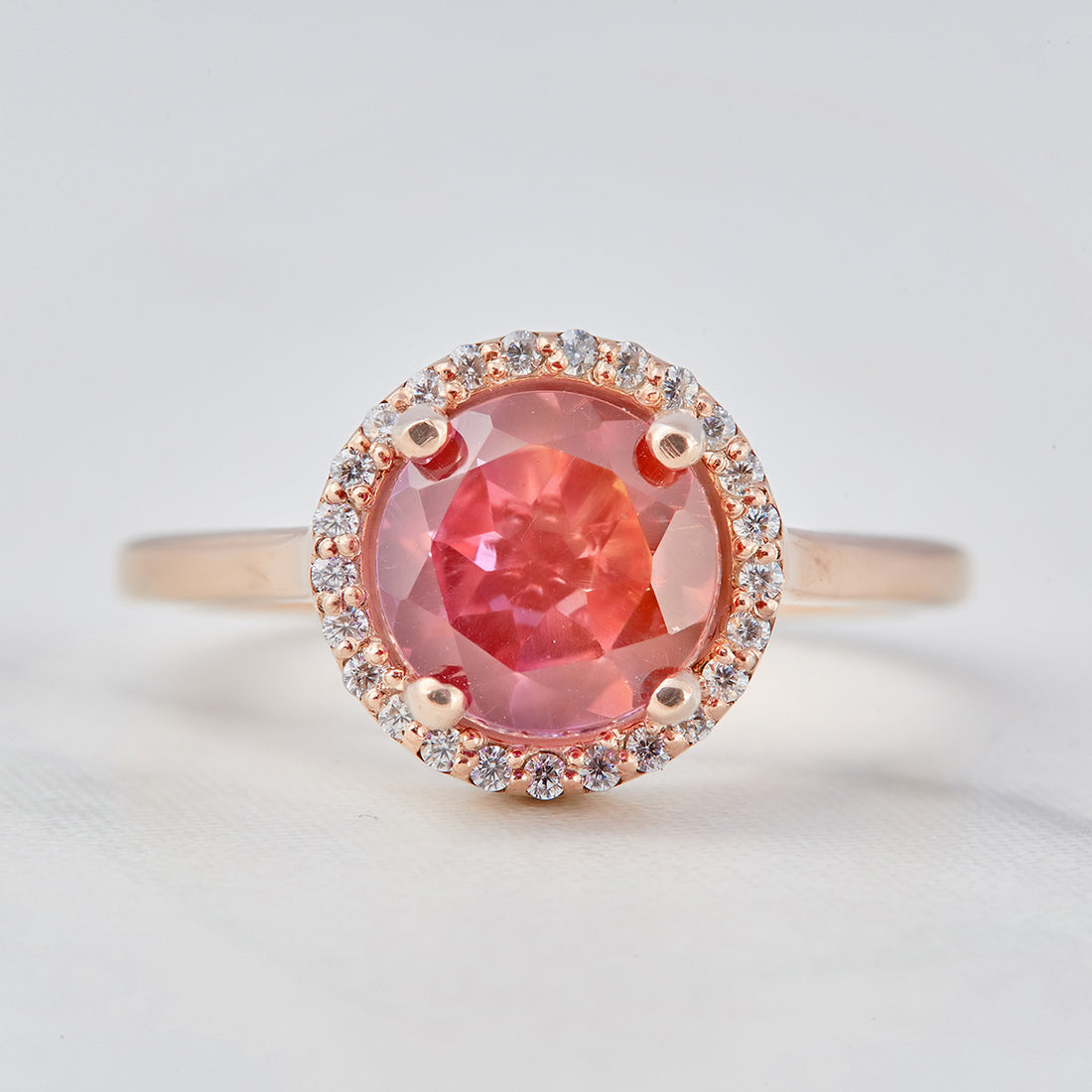 2CT Doublet Gemstone Engagement Ring