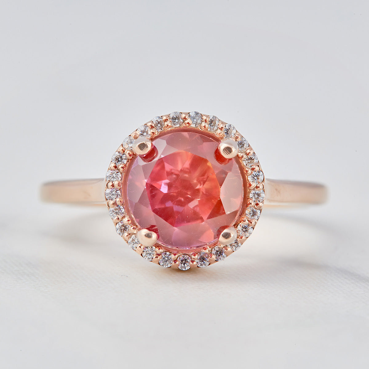 2CT Doublet Gemstone Engagement Ring