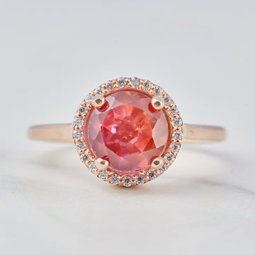 Doublet Stone Engagement Ring