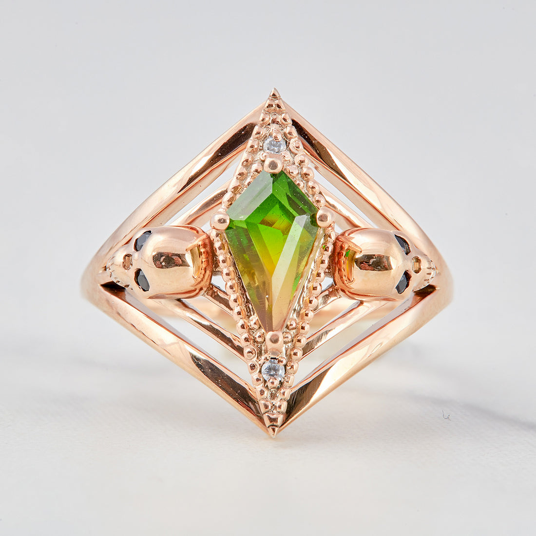 Skull Kite Shaped Engagement Ring
