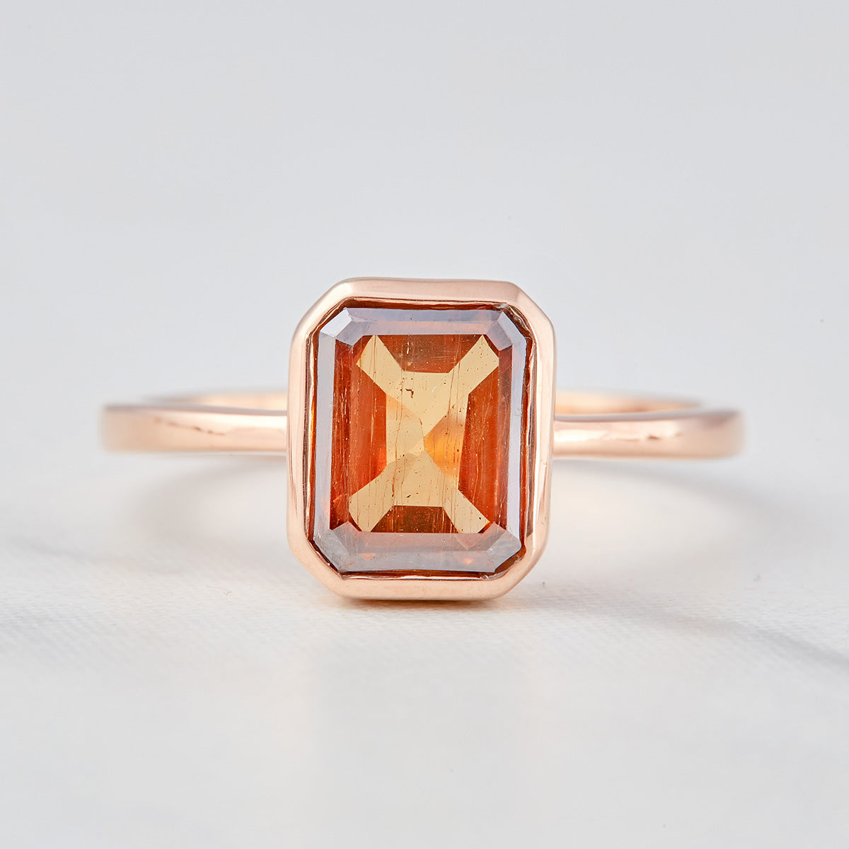 Brown Moissanite Engagement Ring