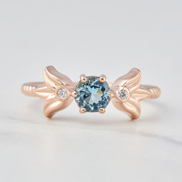 0.50CT Aquamarine Engagement Ring