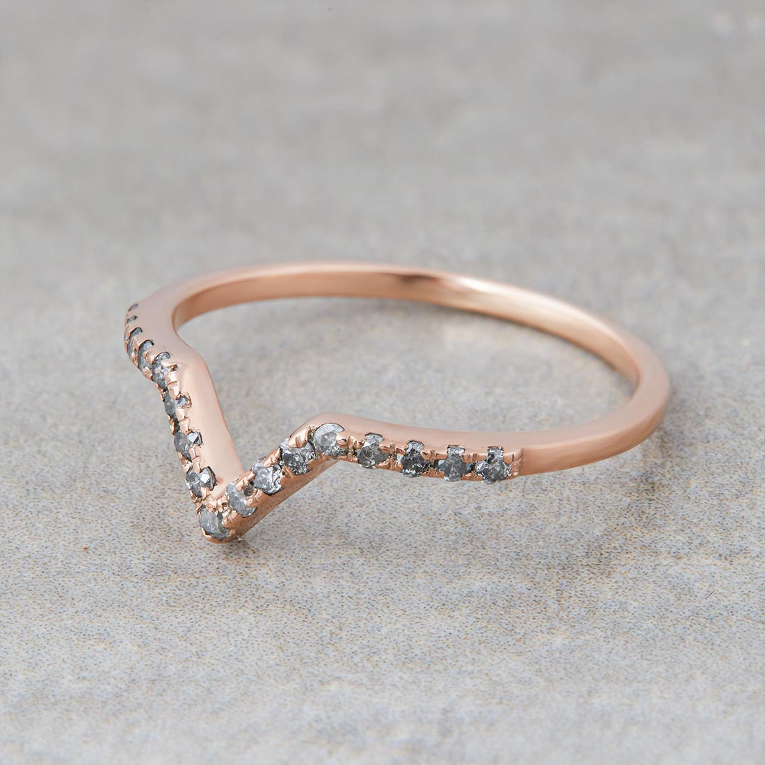 0.17TCW Salt and Pepper Diamond Wedding Band