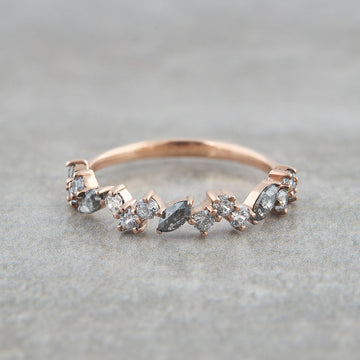 Salt and Pepper Diamond Wedding Ring