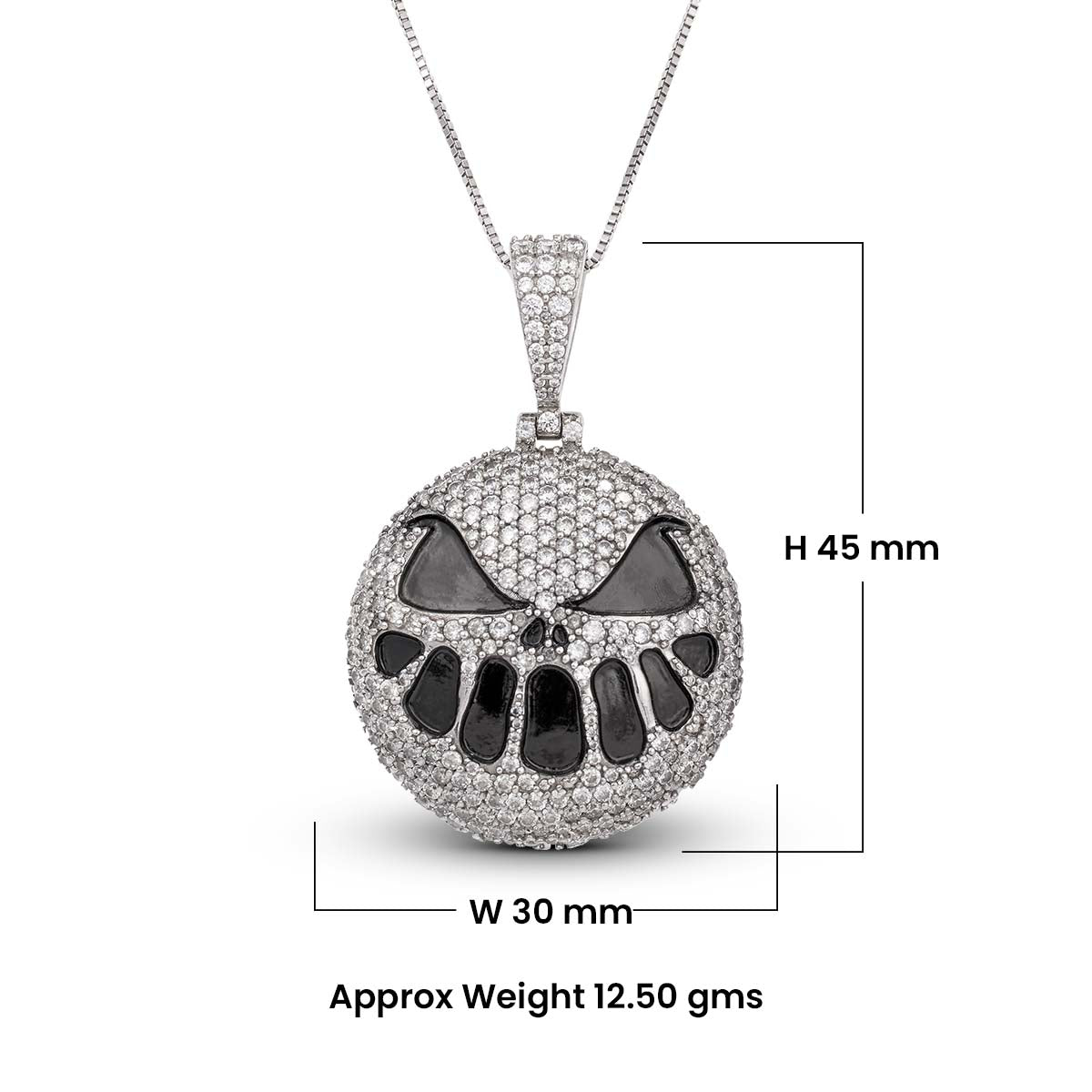 Iced Out Pumpkin Pendant Necklace Locket With Chain Halloween Jewelry
