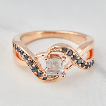 0.50CT Rutilated Quartz Engagement Ring