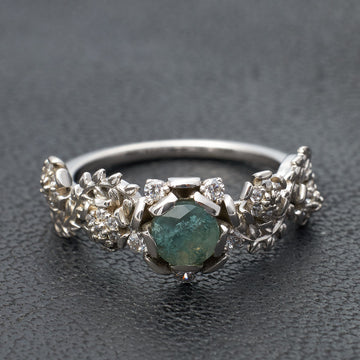 Nature Inspired Moss Agate Ring
