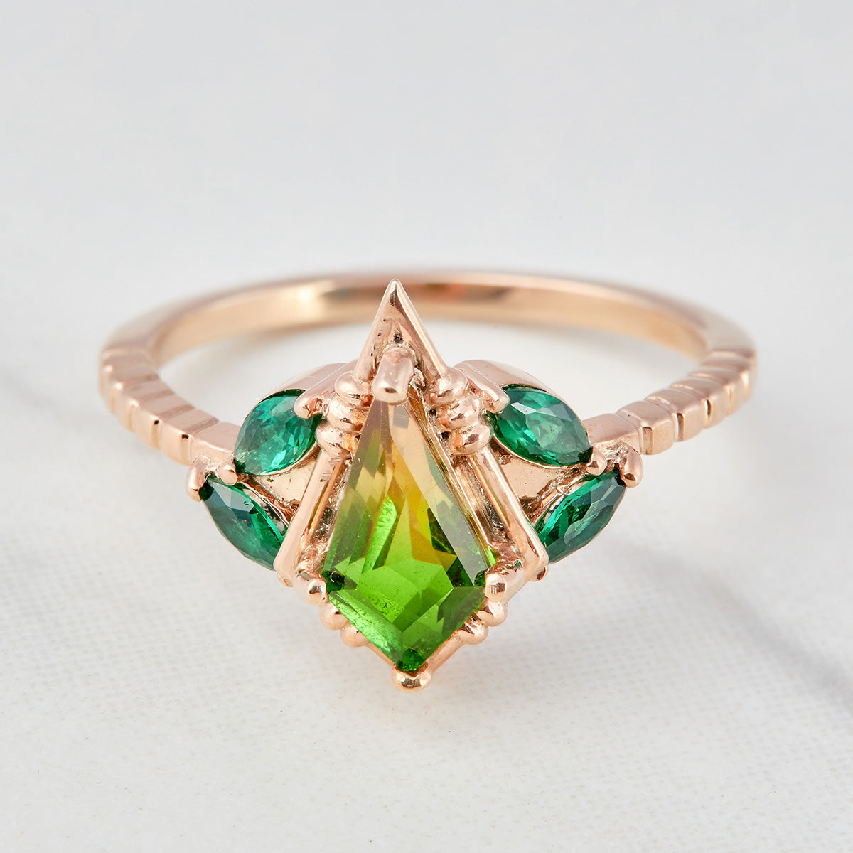 Kite Cut Engagement Ring