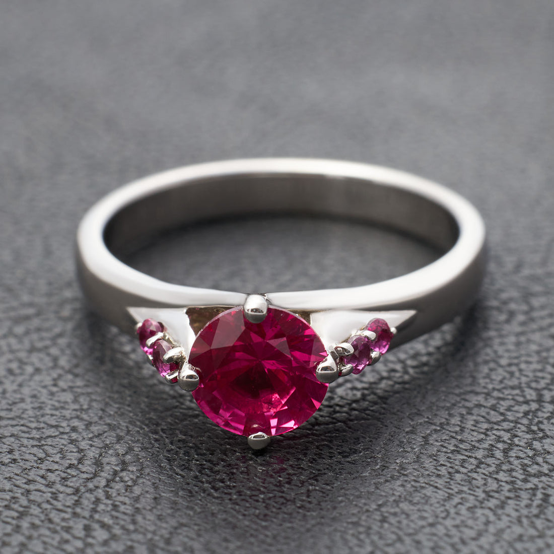 Natural Ruby Engagement Ring