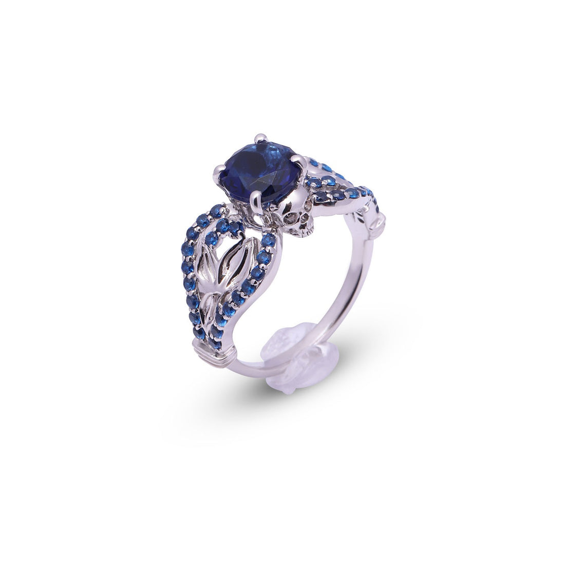 White Gold Skull Engagement Ring