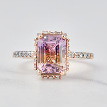 Natural Ametrine Engagement Ring