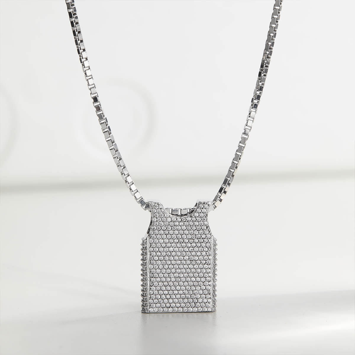 Basketball Jersey Pendant Necklace Iced Out Hip Hop Sports Jewelry Sterling Silver Diamond