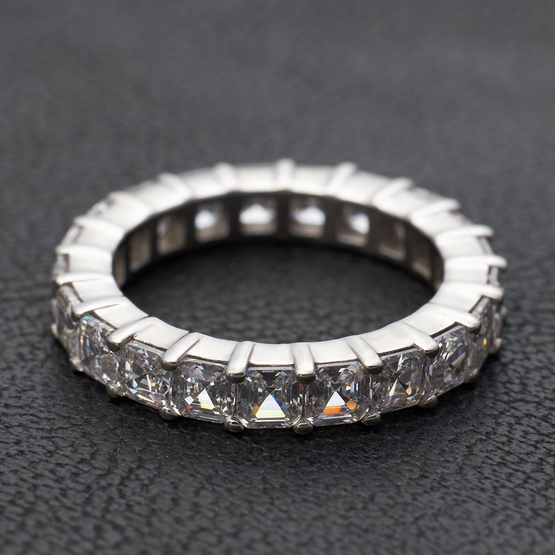 Asscher Cut Diamond Wedding Band