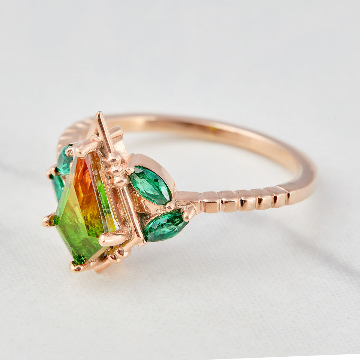 Kite Cut Engagement Ring