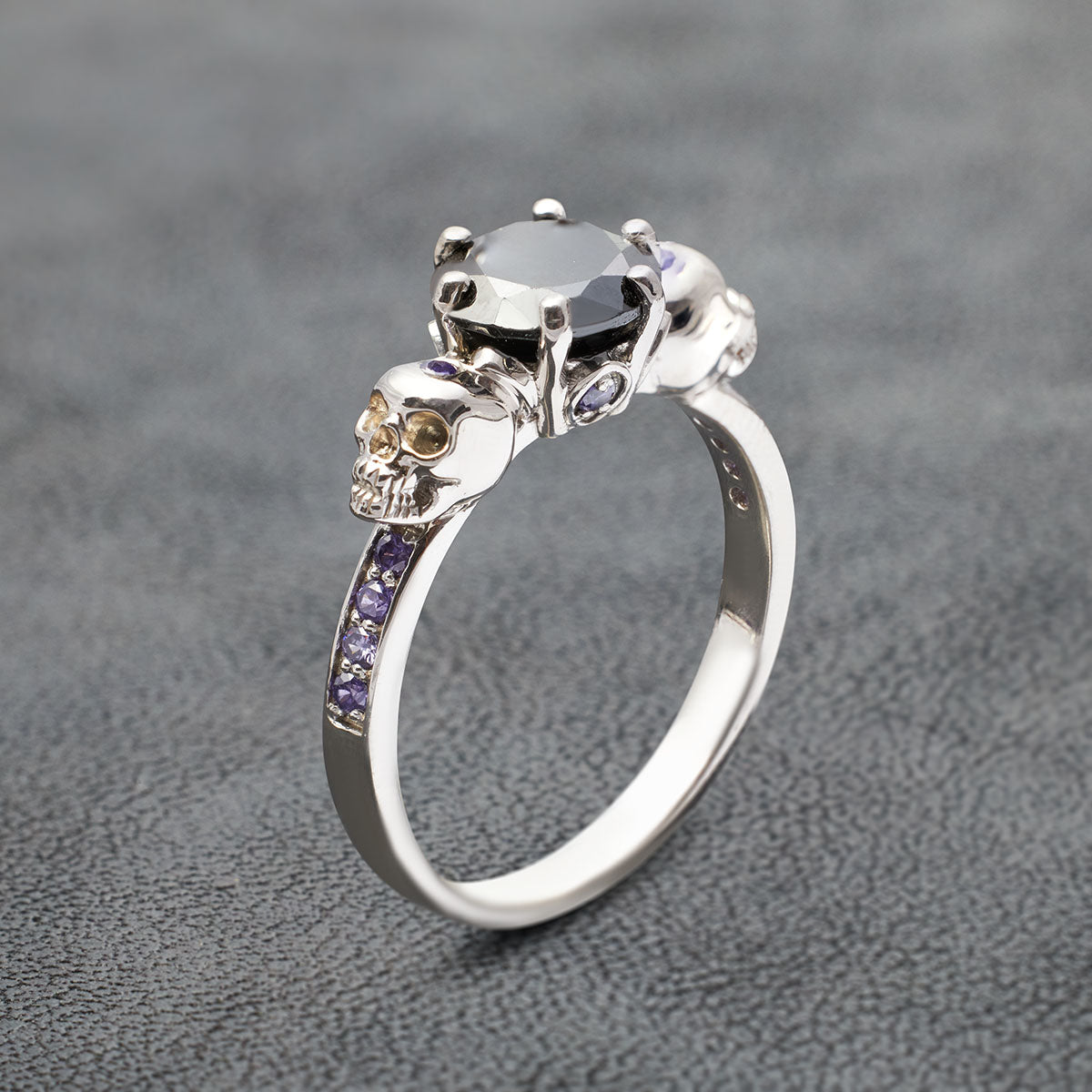 Skull Engagement Ring Womens