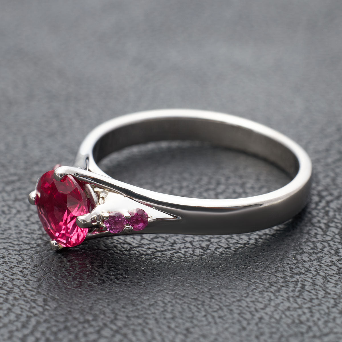 Natural Ruby Engagement Ring for Women Pink Gemstone Promise Ring