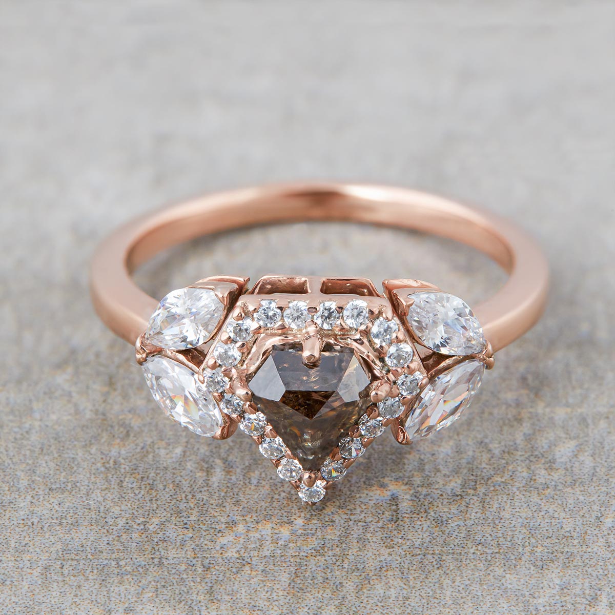 Salt and Pepper Engagement Ring