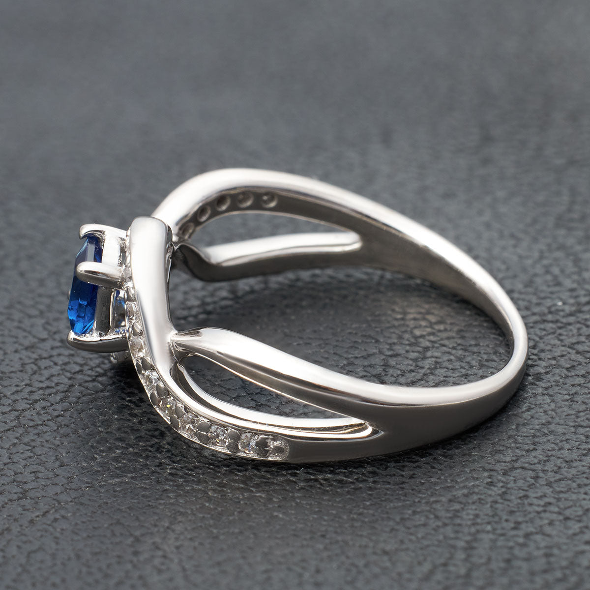 Natural Sapphire Infinity Engagement Ring