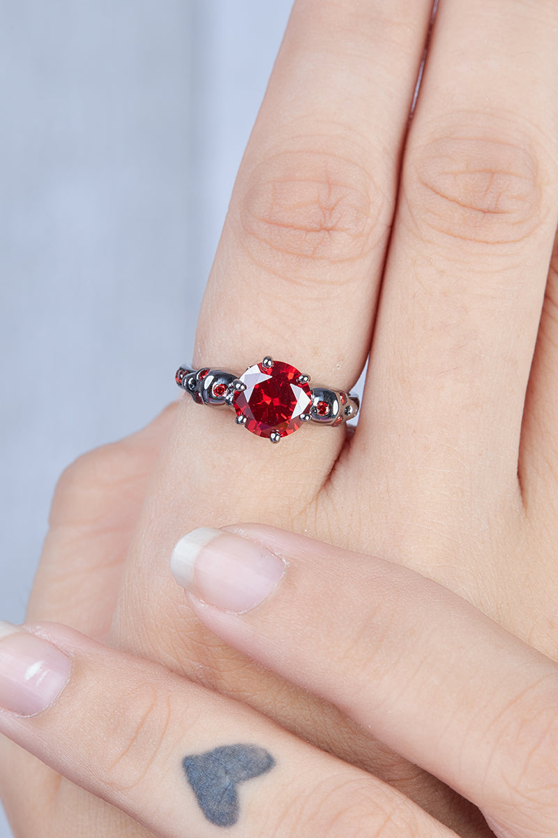 DARK VAMPIRE QUEEN INSPIRED SKULL RING