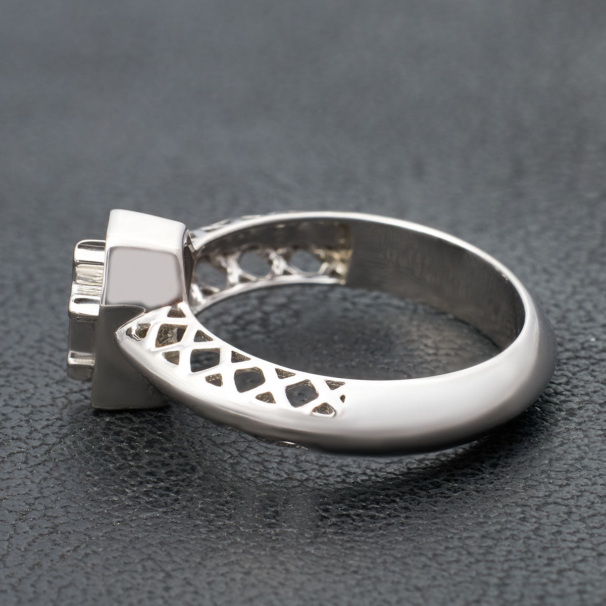 Cross and Coffin Engagement Ring