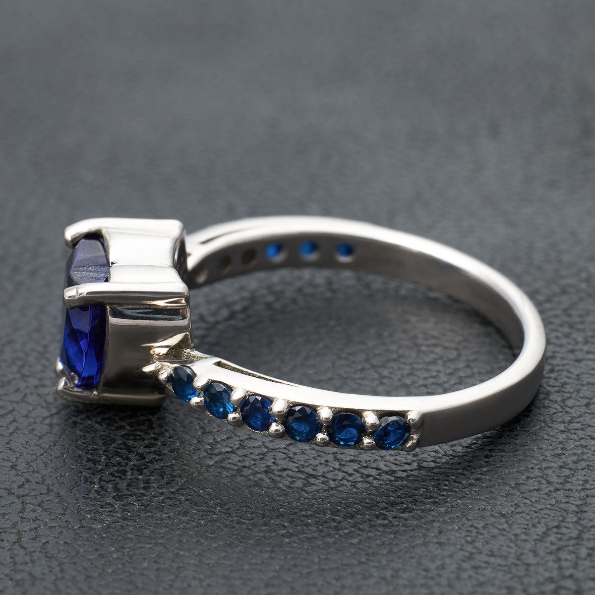 Natural Sapphire Heart Engagement Ring